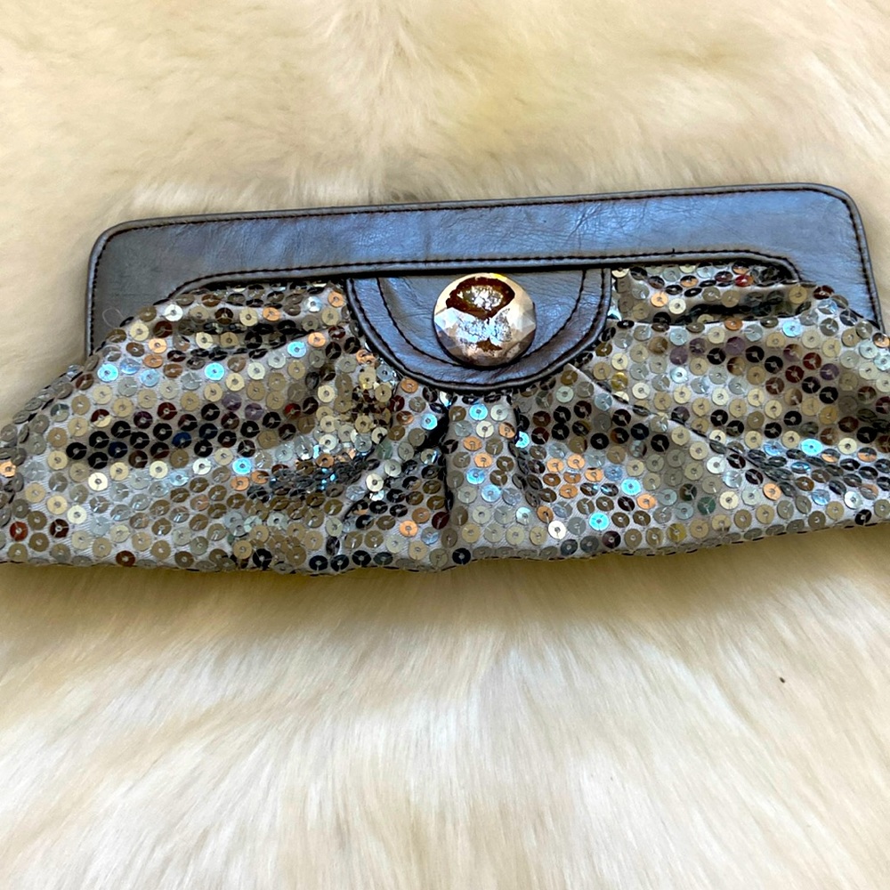 Mini sequin clutch